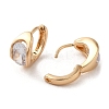 Light Gold Brass Micro Pave Cubic Zirconia Hoop Earrings EJEW-C073-09D-KCG-2