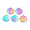 Ion Plating(IP) 201 Stainless Steel Pendants STAS-T063-184M-1