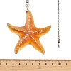 Glass Charms Ceiling Fan Pull Chain Extenders HJEW-H064-01C-P-4