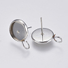 Non-Tarnish 201 Stainless Steel Stud Earring Settings STAS-I097-023-10mm-2