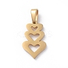 304 Stainless Steel Pendants STAS-I127-018G-1