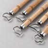 Wood & Stainless Steel Clay Pressed Molds Set TOOL-WH0052-33-2