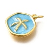 Brass Enamel Pendants X-KK-Q043-11G-A-2