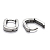 Tarnish Resistant 304 Stainless Steel Huggie Hoop Earrings STAS-J033-11A-P-3