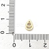 Teardrop Brass Micro Pave Cubic Zirconia Cabochons KK-P345-13G-B02-3