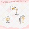 100Pcs Brass Teardrop Stud Earring Findings DIY-GO0001-15-2