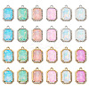 40Pcs 2 Colors UV Plating Alloy with Mixed Color Glass Rhinestone Pendants FIND-PJ0001-37-3