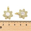 Brass Micro Pave Clear Cubic Zirconia Pendants KK-K365-05A-G-3