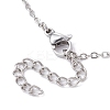 Alloy Heart with Tree Pendant Necklace with 304 Stainless Steel Cable Chains NJEW-JN04459-4