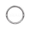 F136 Titanium Micro Pave Clear Cubic Zirconia Hoop Nose Rings AJEW-D306-05P-1
