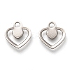 Non-Tarnish 201 Stainless Steel Charms STAS-B001-02P-2