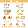 1240Pcs 10 Style CCB Plastic Beads CCB-CA0001-07-2