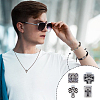 8Pcs 4 Styles 304 Stainless Steel European Beads STAS-GA0001-81-5