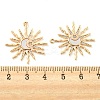 Brass Micro Pave Clear Cubic Zirconia Pendants X-KK-Q806-02G-3