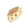 Rhombus Brass Pave Clear Cubic Zirconia Mutil-Strand Links ZIRC-R021-01E-G-2