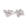 Brass Micro Pave Clear Cubic Zirconia Charms KK-G418-11P-3