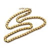304 Stainless Steel Horse Eye Twisted Chain Necklaces for Women Men NJEW-A046-01G-4