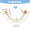 4Pcs Bee Alloy Hanging Chain Brooch FIND-CA0011-13G-2