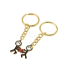 2Pcs 304 Stainless Steel Enamel Keychain KEYC-FS00034-01-2