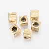 304 Stainless Steel Large Hole Letter European Beads X-STAS-H428-01G-L-1