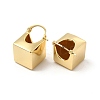 Brass Thick Rhombus Hoop Earrings for Women EJEW-E275-04G-2