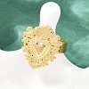 304 Stainless Steel Heart Adjustable Finger Rings for Women LS-RJEW-A074-07G-3