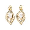 Brass Micro Pave Cubic Zirconia Pendants KK-B083-06G-1