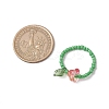 Glass Beads with Acrylic Charms Finger Rings RJEW-TA00205-3
