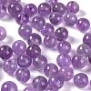 100Pcs 8mm Natural Amethyst Round Beads DIY-LS0002-13-4
