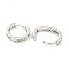 Brass Micro Pave Clear Cubic Zirconia Hoop Earrings for Women EJEW-S228-09P-2