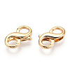 Brass Hook Clasps KK-N254-18G-2