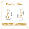   2 Sets 2 Colors Brass Earring Hooks EJEW-PH0001-23-2