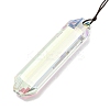Glass Rectangle Hanging Suncatchers HJEW-P018-C01-2
