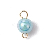 AB Color Plated Opaque Acrylic Round Connector Charms PALLOY-JF03543-01-3