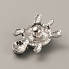 Alloy Rhinestone Snap Buttons LS-FIND-WH0111-246-2