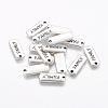 Tibetan Style Alloy Rectangle with Word Family Pendants X-TIBEP-Q043-057-RS-1