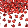 100Pcs 2 Styles Ladybug Resin Cabochons MRMJ-YW0001-079-1