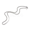 Non-Tarnish 304 Stainless Steel Diamond Cut Cuban Link Chain Necklaces NJEW-JN03368-01-1