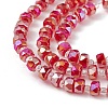 Transparent Electroplate Glass Beads Strands EGLA-F153-AB02-3