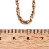 3MM 304 Stainless Steel Rope Chain Necklaces for Women NJEW-B131-07RG-5