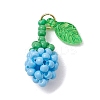 Glass Seed Beaded Rose Pendants PALLOY-MZ00627-02-1