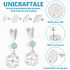 24Pcs 4 Style Round Oval Rhombus 304 Stainless Steel Stud Earring Findings STAS-UN0056-21-5