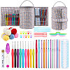 DIY Knitting Kits with Storage Bags for Beginners Include Crochet Hooks WG60902-04-1
