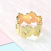 304 Stainless Steel Open Cuff Ring for Women LS-RJEW-B109-05G-01-3