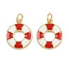 Brass Enamel Charms KK-L240-29G-02-1