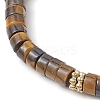 Natural Tiger Eye Braided Bead Bracelets BJEW-JB11114-03-3