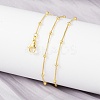 Brass Satellite Chains Necklace for Women LS-NJEW-P265-05G-2