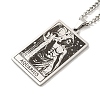 Non-Tarnish 304 Stainless Steel Tarot Pendant Necklaces NJEW-A026-01P-11-2