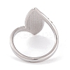 304 Stainless Steel Horse Eye Finger Ring for Women RJEW-C086-27-P-3
