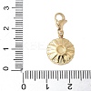 304 Stainless Steel Rhinestone Flower Pendant Decoration STAS-S165-35G-3